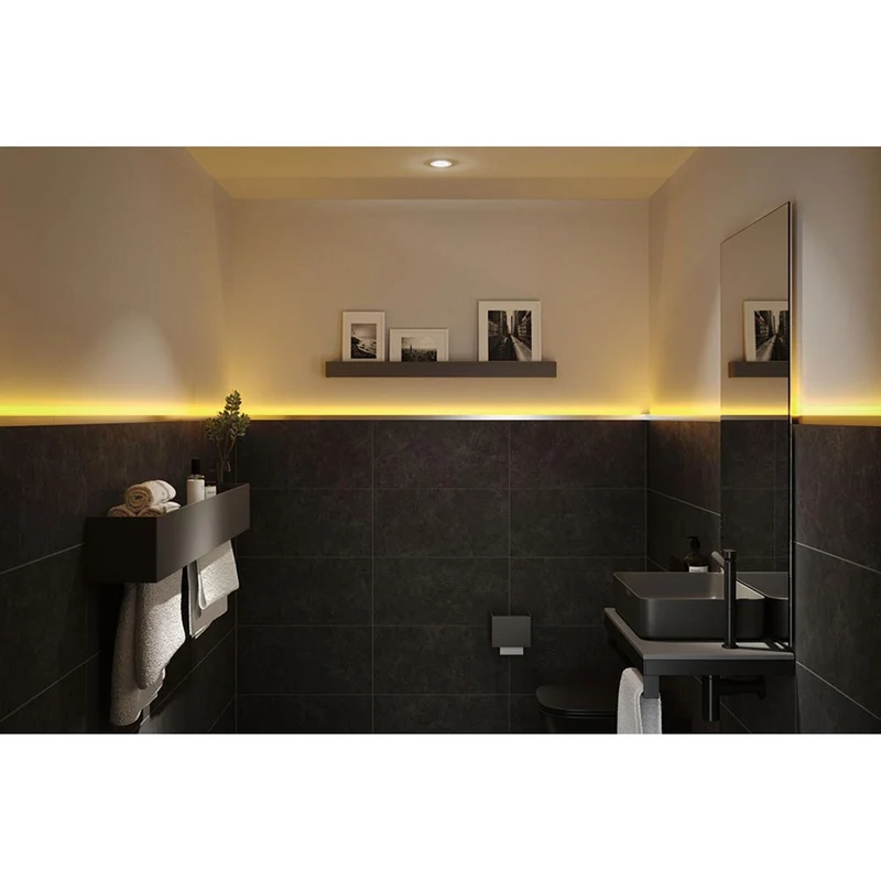 LumiTiles LED Strip Einbauprofil Top 2m Alu-Eloxiert Satin