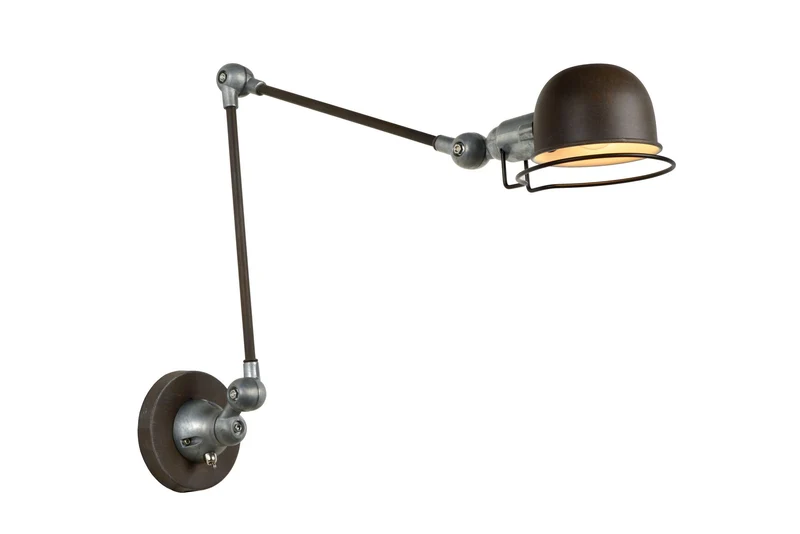 Wandleuchte Honore Retro Rostfarben 68cm drehbar und kippbar