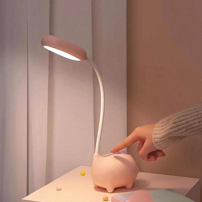 Rosa Schweinchen Schreibtischlampe für Kinder