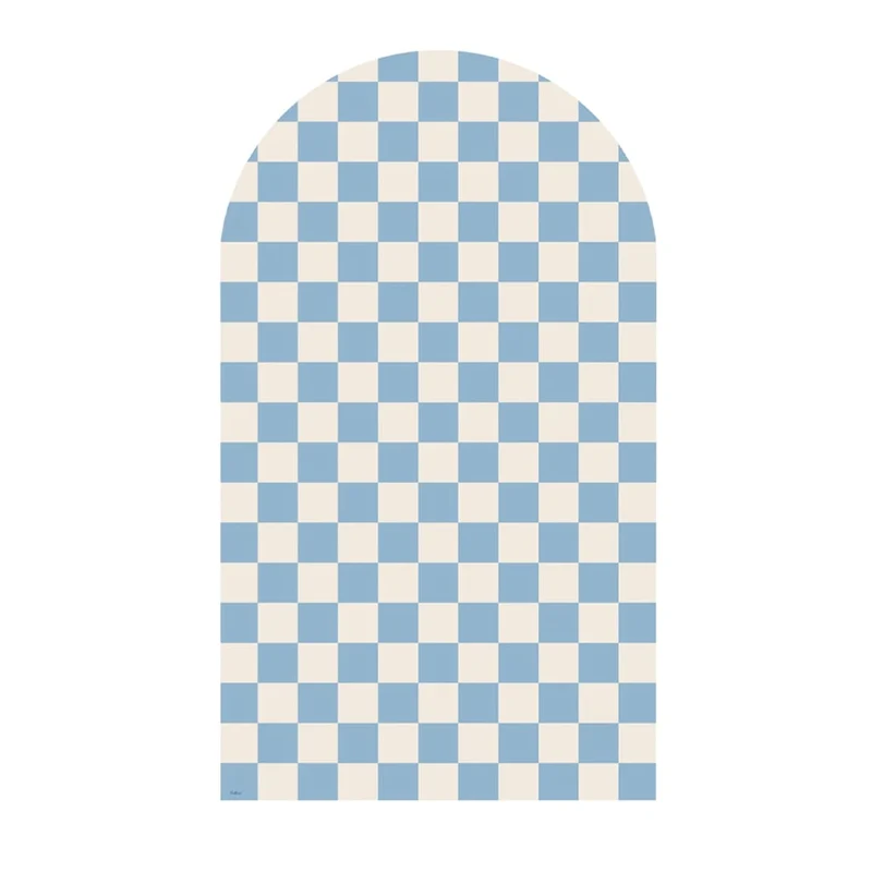 Gebogene Magnettafel Damier Bleu (1m x 58cm)