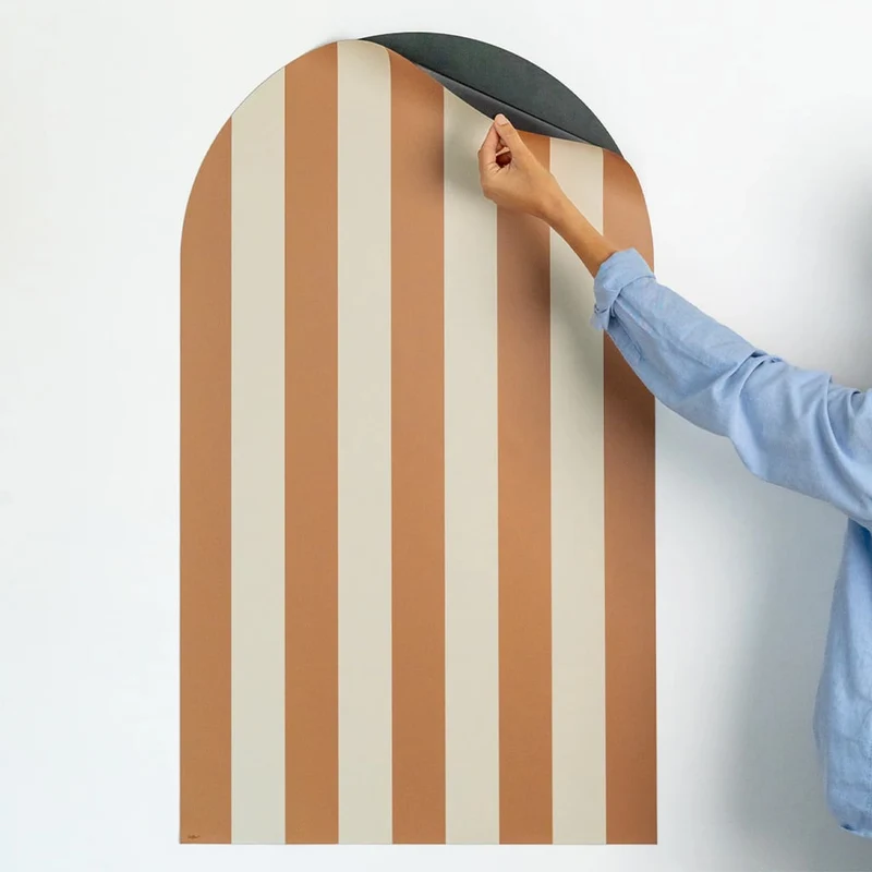 Gebogene Magnettafel Stripes Camel (1m x 58cm)