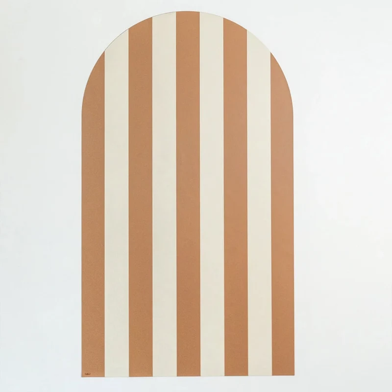 Gebogene Magnettafel Stripes Camel (1m x 58cm)