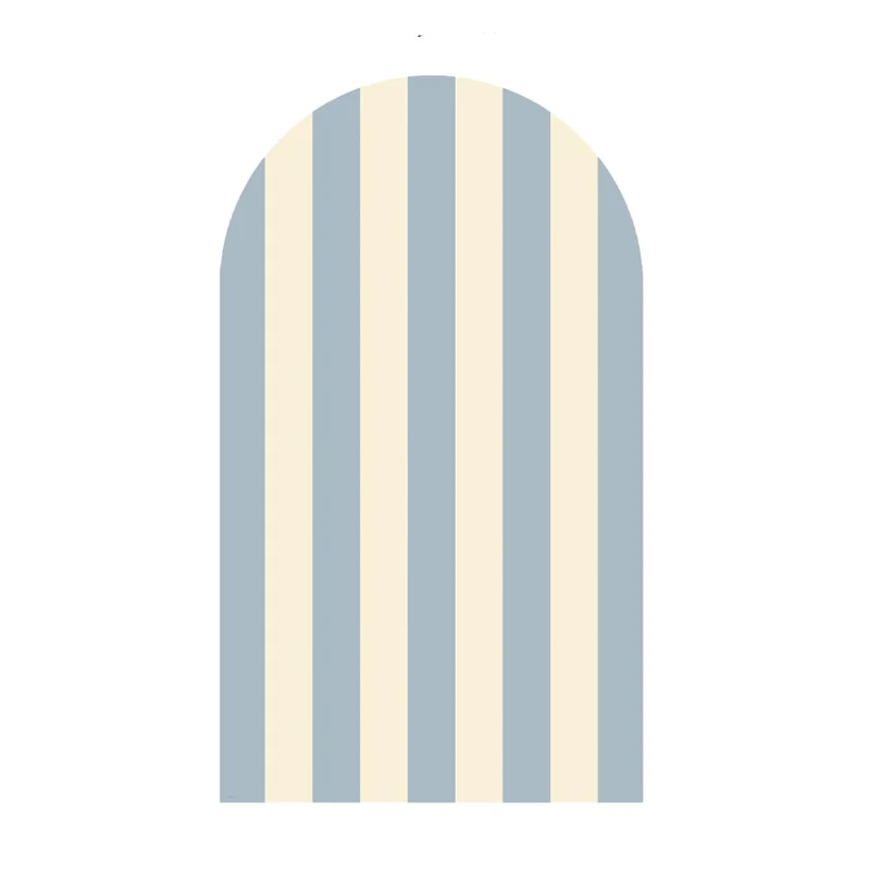 Gebogene Magnettafel Stripes Blue (1m x 58cm)