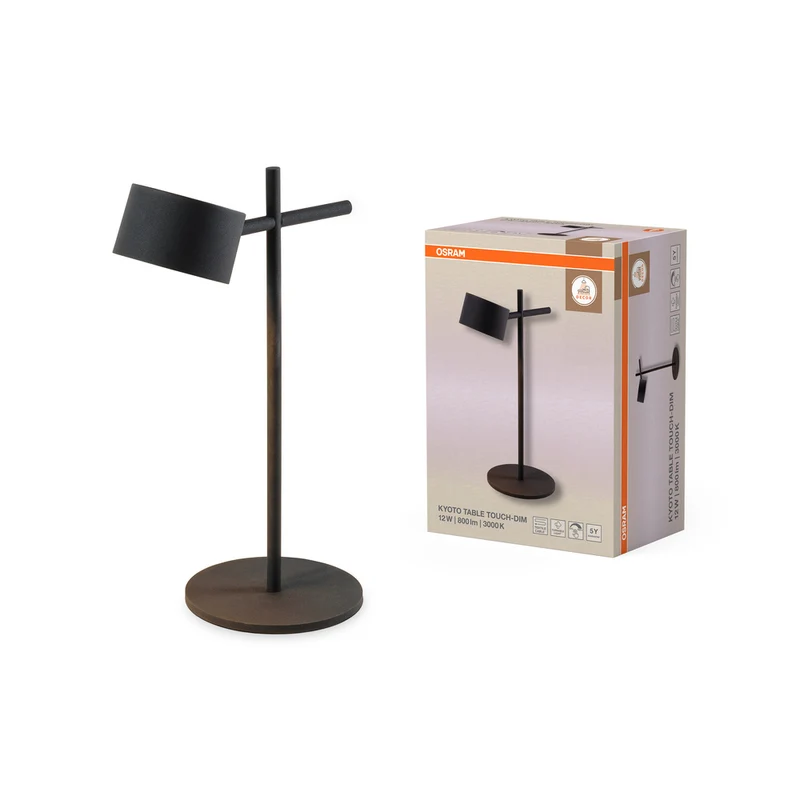 OSRAM DECOR Kyoto Tischleuchte 12W 930 TOUCH DIM Schwarz