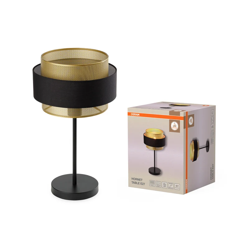 OSRAM DECOR Hornet Tischleuchte 1xE27 Schwarz