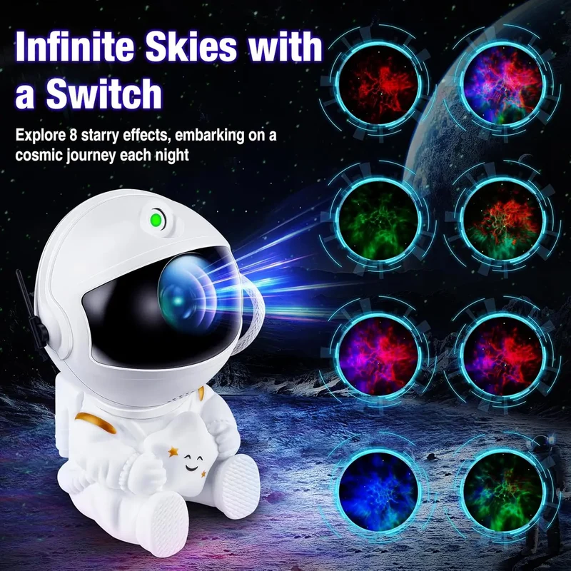 Sternenhimmel Projektor Astronaut Schwarz – LED, Decke