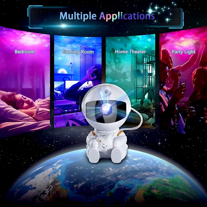 Sternenhimmel Projektor Astronaut Schwarz – LED, Decke
