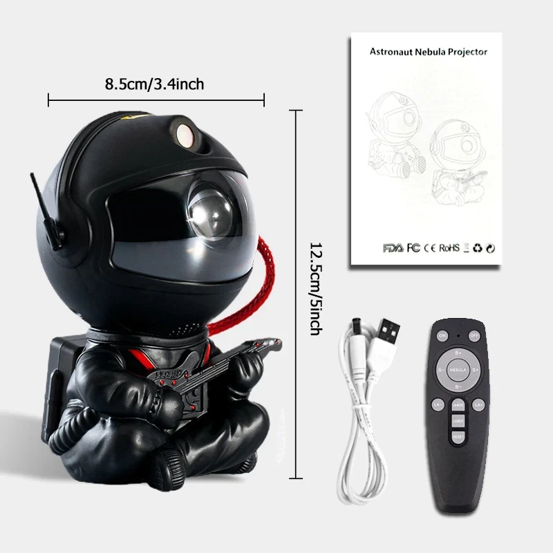 Sternenhimmel Projektor Astronaut Schwarz – LED, Decke