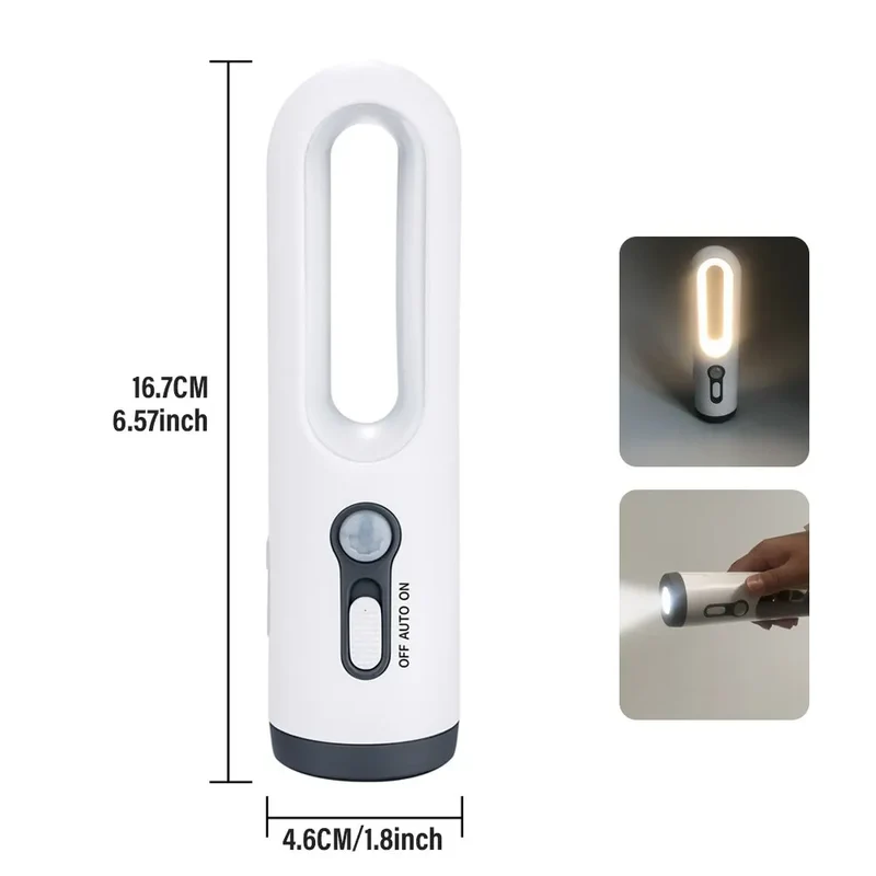 Stilllicht Taschenlampe – Bewegungssensor, 2-in-1 LED