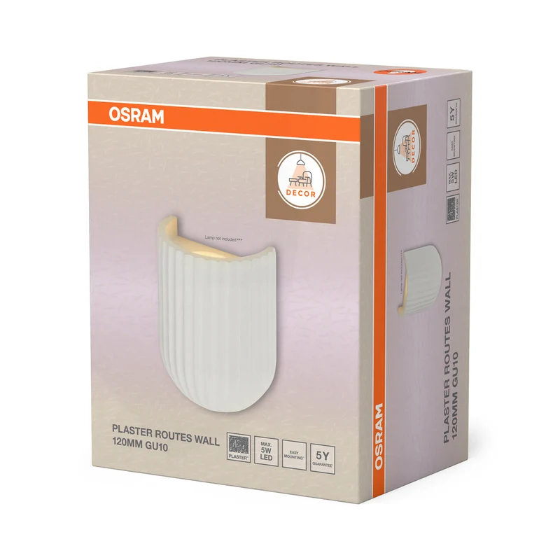 OSRAM DECOR Plaster Routes Wandleuchte 120 1xGU10 Weiß