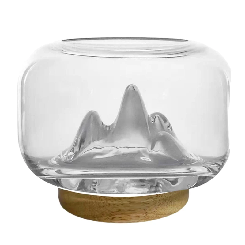 Berg Landschaft LED Lampe im Glas