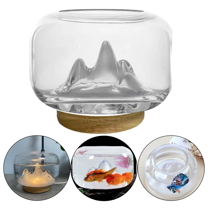 Berg Landschaft LED Lampe im Glas