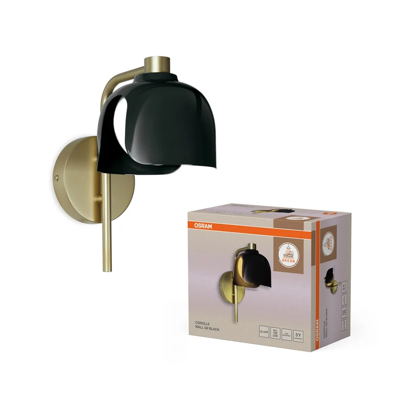 OSRAM DECOR Corolle Wandleuchte G9 Schwarz