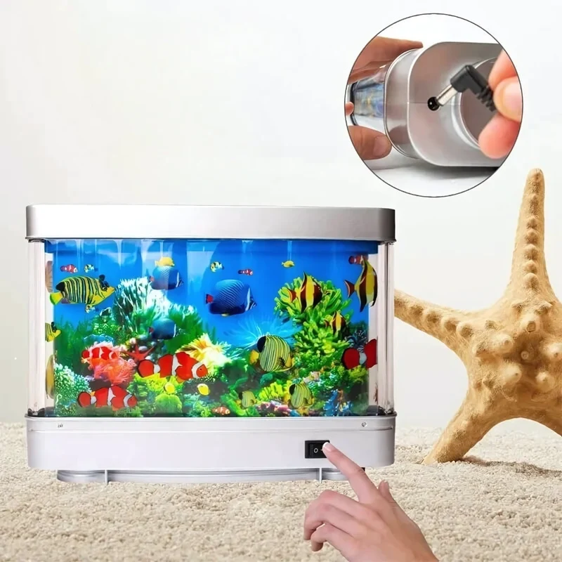 Aquarium Nachtlicht Lampe mit Fischen