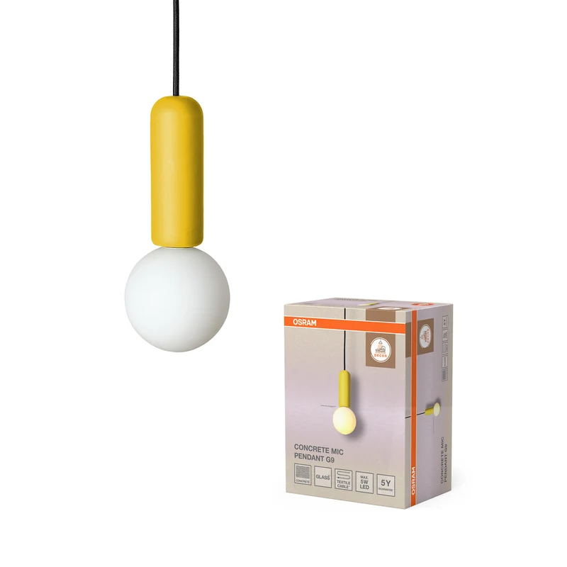 OSRAM DECOR Concrete Mic Pendelleuchte 1xG9 Gelb