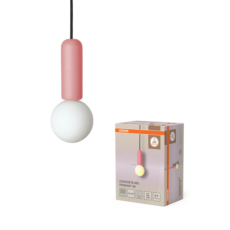 OSRAM DECOR Concrete Mic Pendelleuchte 1xG9 Pink