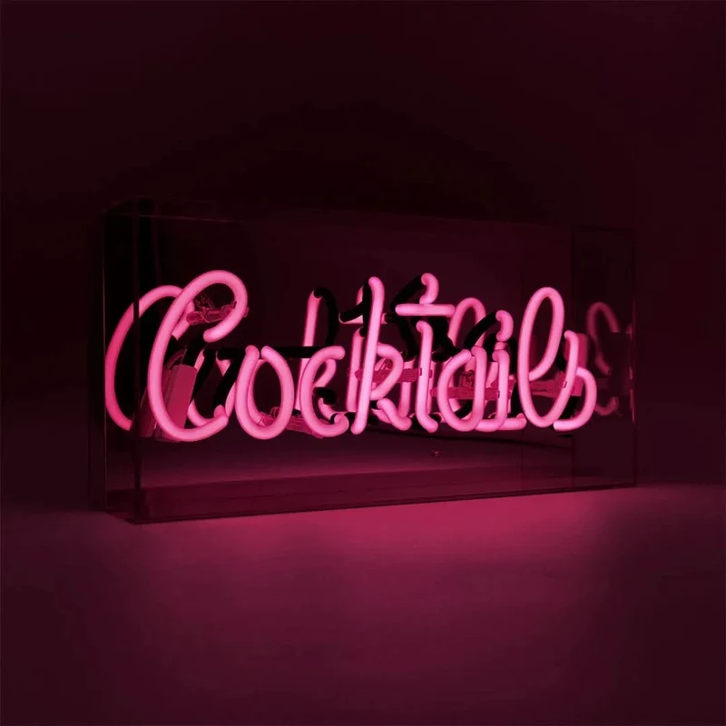 Cocktails - LED Neon Schild - Pink