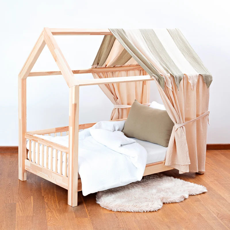 Hausbett-Himmel Musselin einseitig 100 cm breit, Zirkuszelt