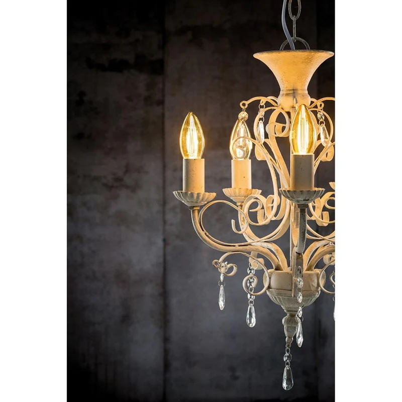 E14 4,7W Vintage LED Kerze Klares 2500K Glas Dimmbar, Gold