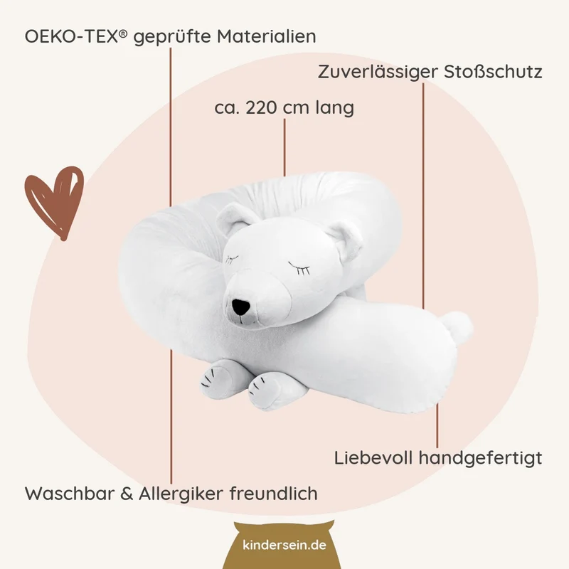 Bettschlange & Spielkissen Lars der Eisbär