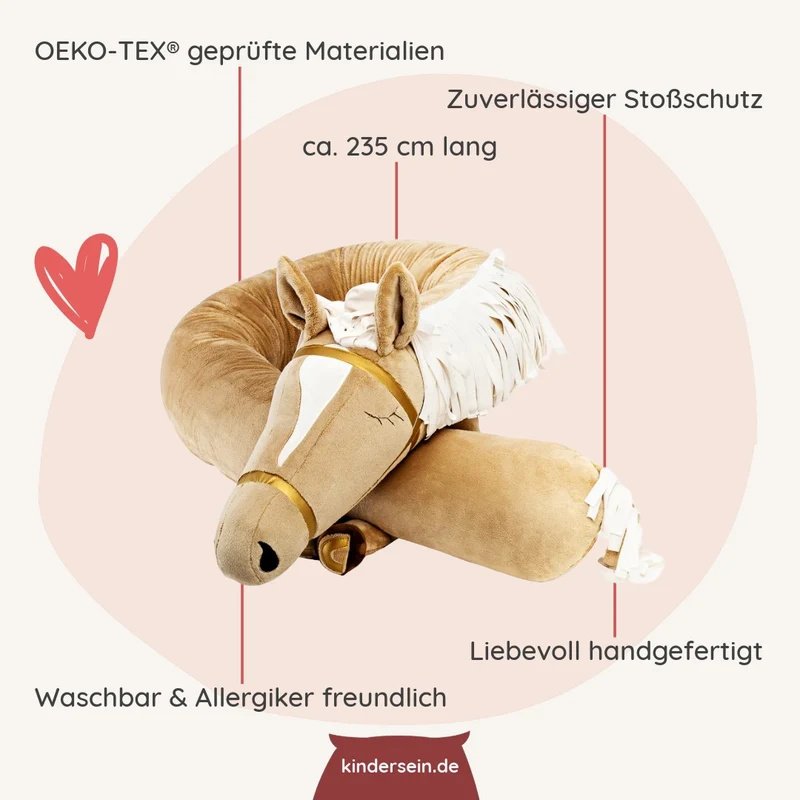 Bettschlange & Spielkissen Sabrina das Pferd