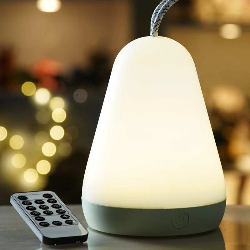 Laternenlampe mit Aufhänger & Fernbedienung, Weiß