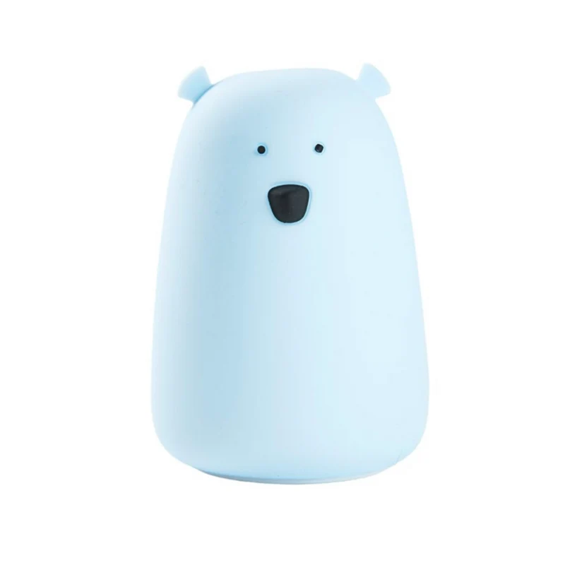 Nachtlicht Big Bear aus Silikon, Blau