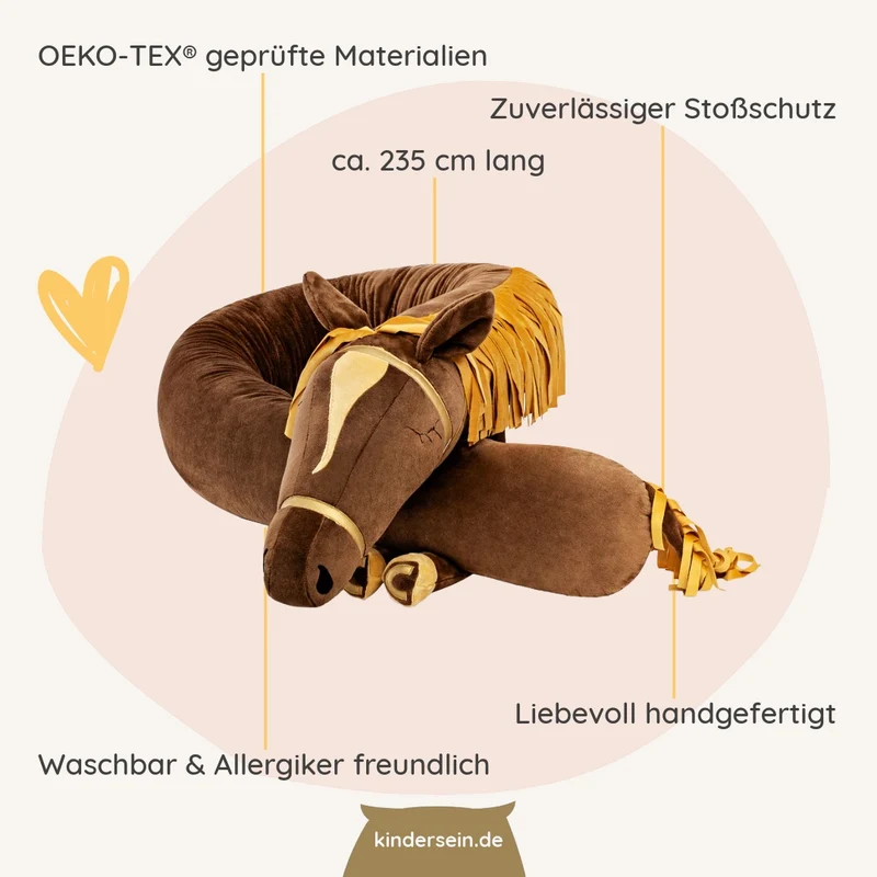 Bettschlange & Spielkissen Amadeus das Pferd
