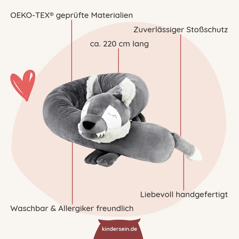 Bettschlange & Spielkissen Wole der Wolf