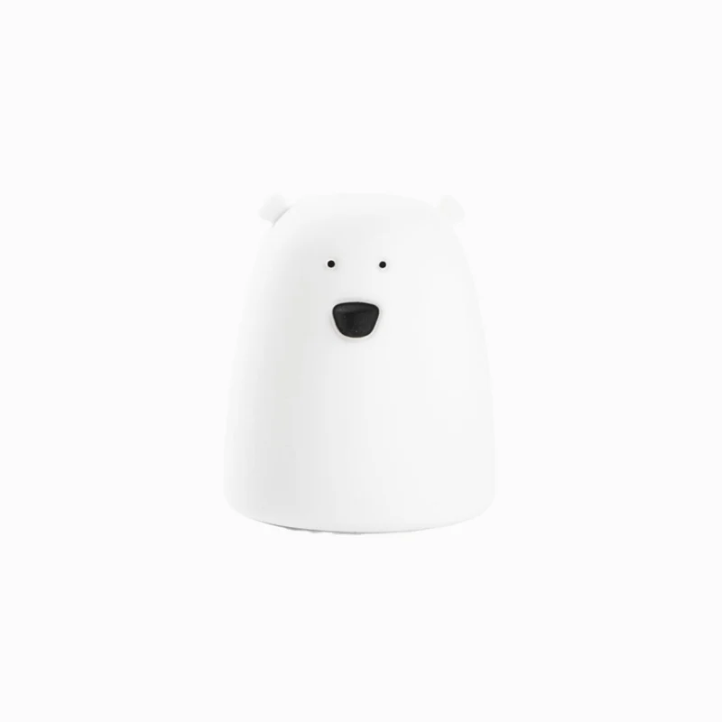 Mini Nachtlicht Little Bear aus Silikon, Weiß