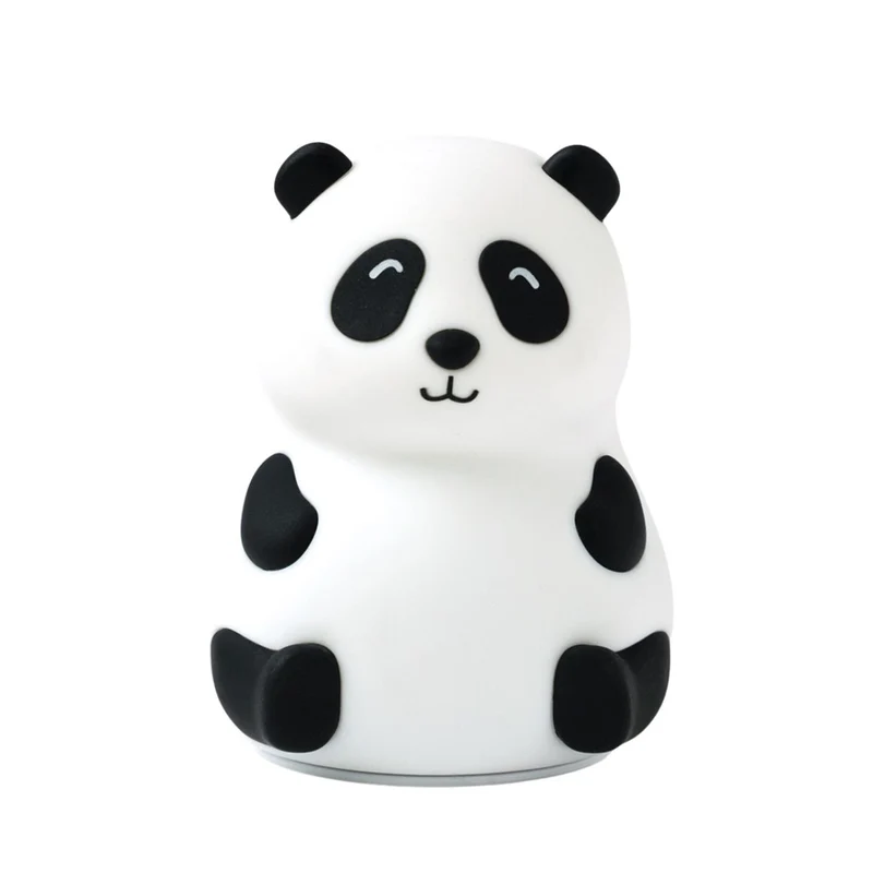 Nachtlicht Panda aus Silikon, leuchtet in 7 Farben