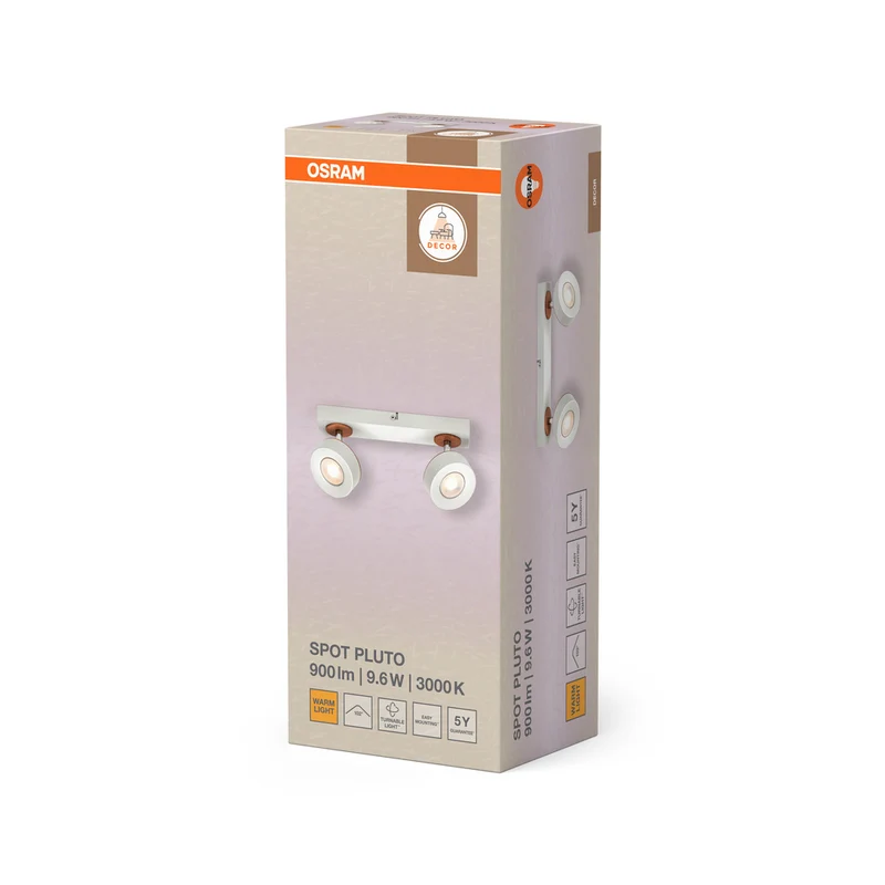 OSRAM DECOR SPOT PLUTO Deckenleuchte, 9,6W, 615lm, weiß