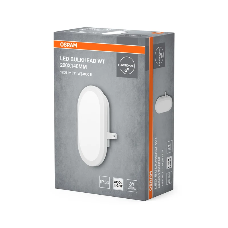 OSRAM BULKHEAD Wand- und Deckenleuchte 11W White, 840 lm, 4000 K, Kaltweiß