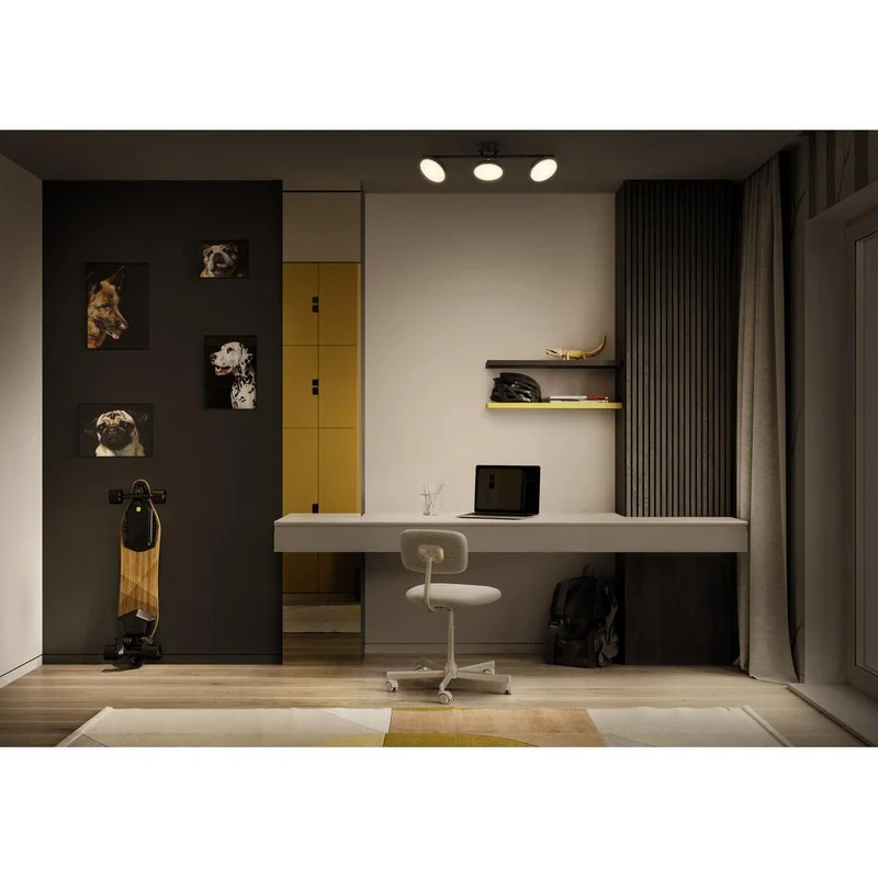 OSRAM DECOR Spot Moon Deckenleuchte schwarz, 3 Spots, 16W