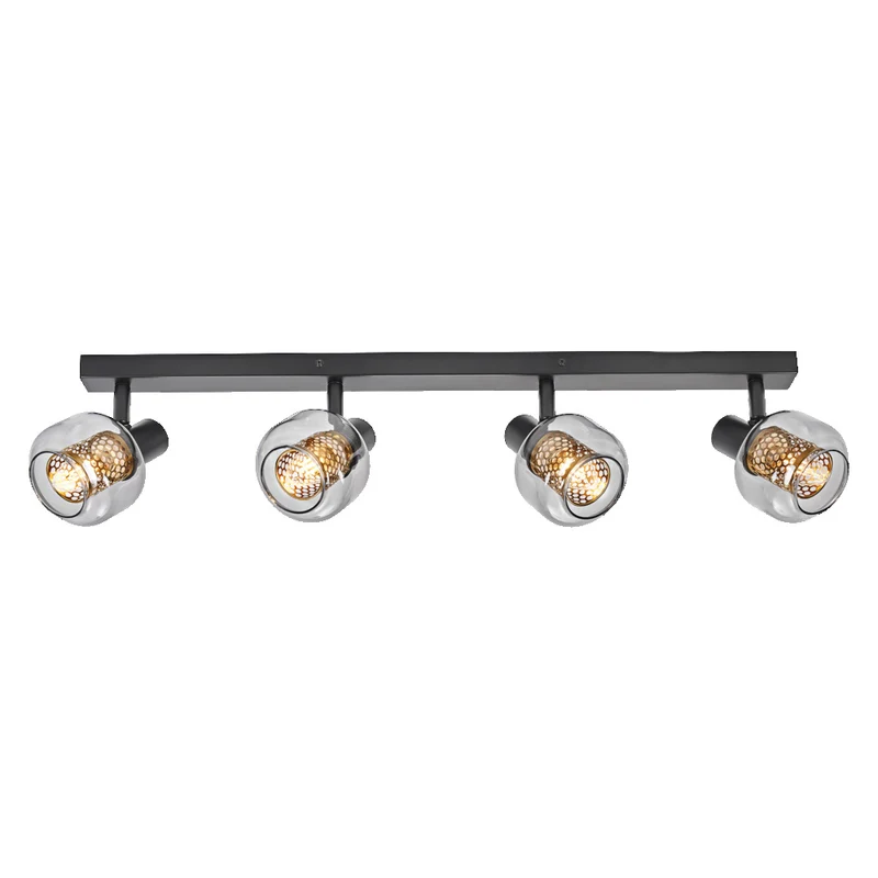 OSRAM DECOR Spot Firefly Deckenleuchte, OSRAM Lampe inklusive, schwarz, 4 x 2.8W, E14