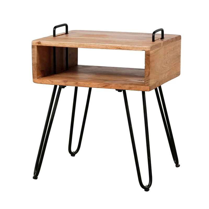 Nachttisch Quadro – Massiv Akazie Natur