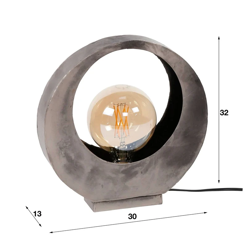 Tischlampe full moon – Alt Silber Finish