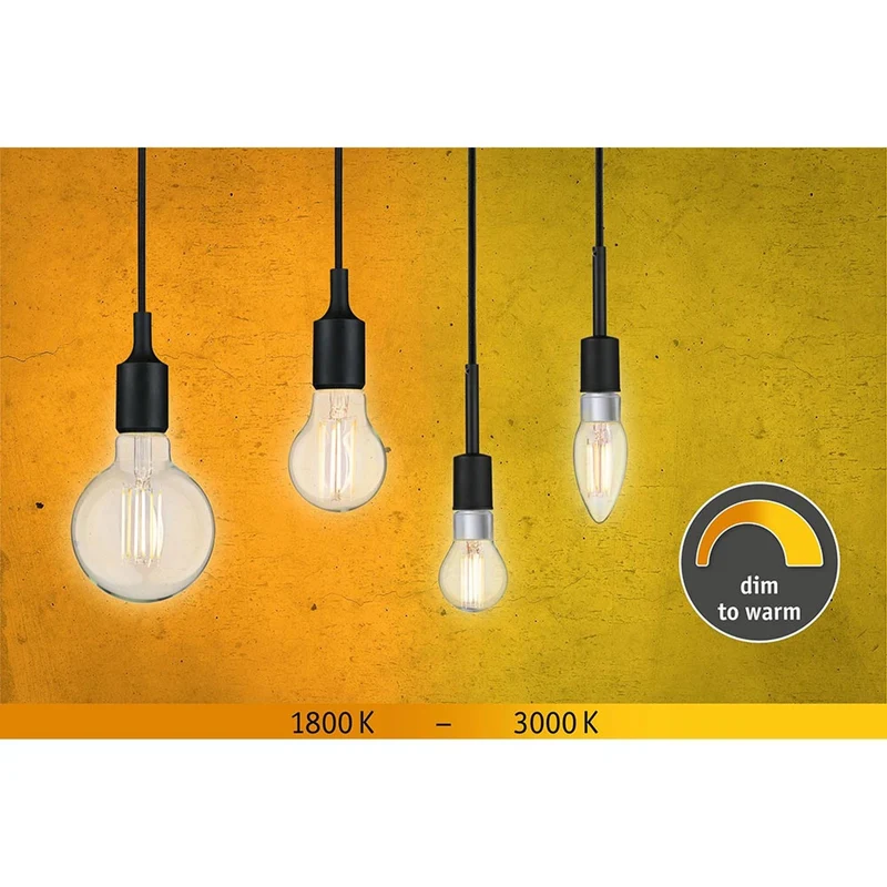E27 7W LED Globe Filament Wärme-Dimmbar 1800-3000K