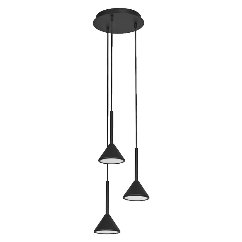 OSRAM DECOR Fuji 3XPendant Pendelleuchte PL 13W 930 Black