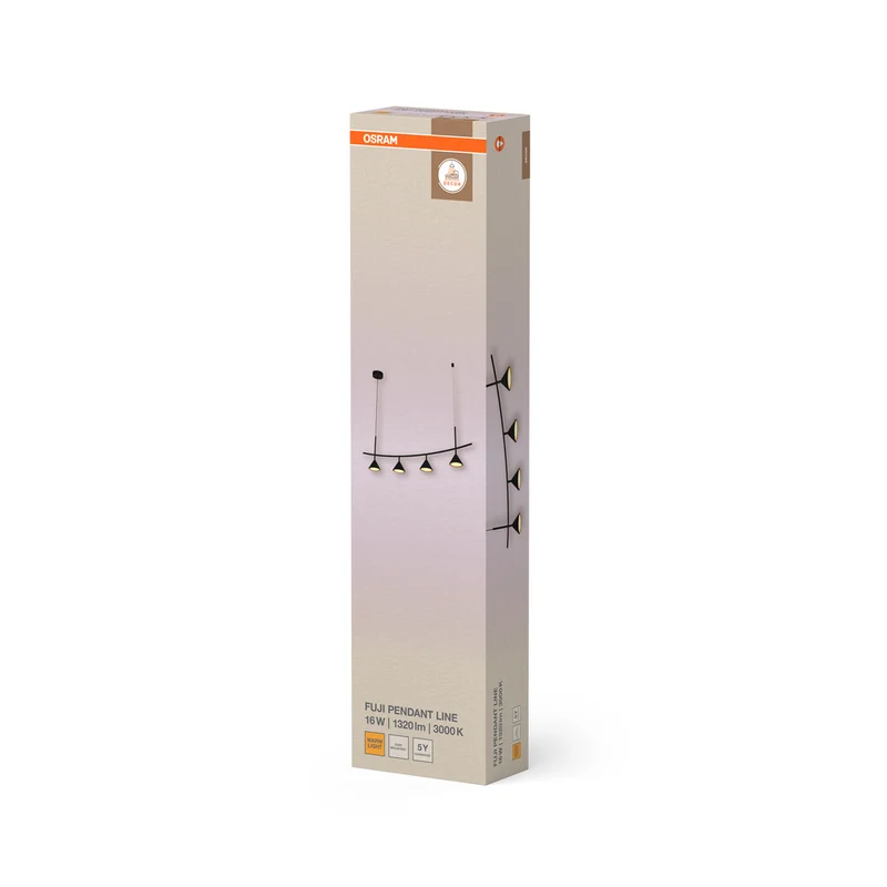 OSRAM DECOR Fuji Pendant Linear 4er Pendelleuchte 16W 930 Black