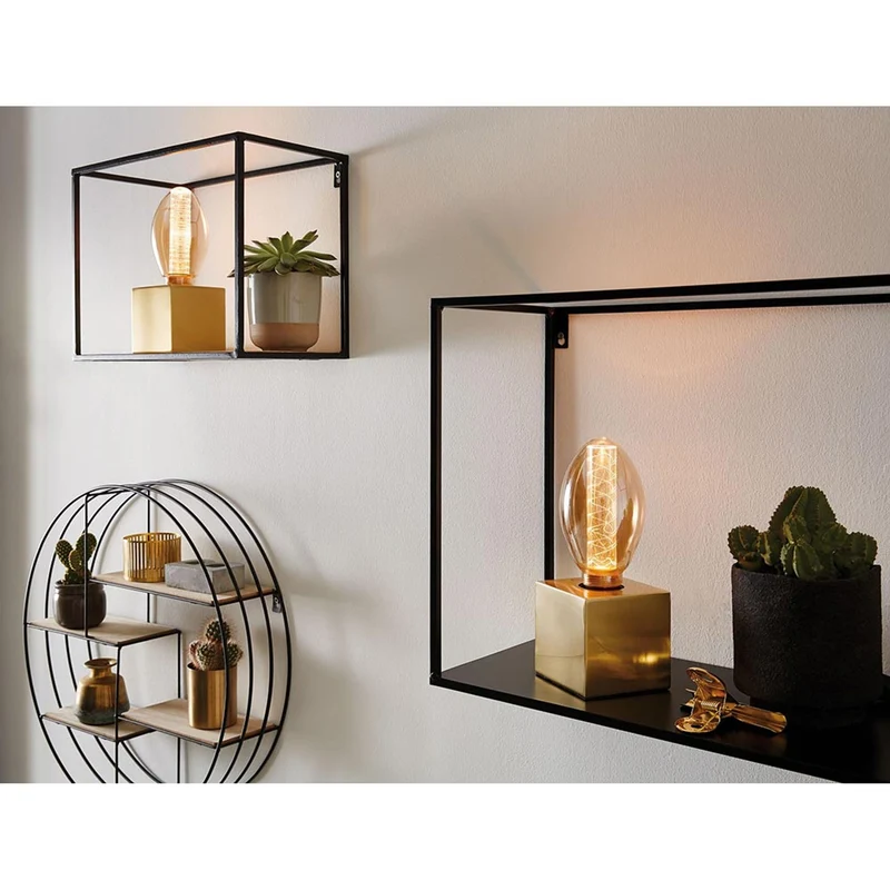 E27 3,6W LED Kolben Ringmuster 1800K Dimmbar, Gold