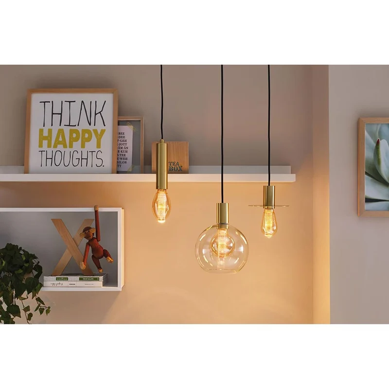 E27 3,6W LED Kolben Spiralmuster 1800K Dimmbar Gold