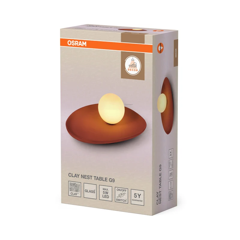 OSRAM DECOR Clay Nest Table Tischleuchte 1xG9 Brown