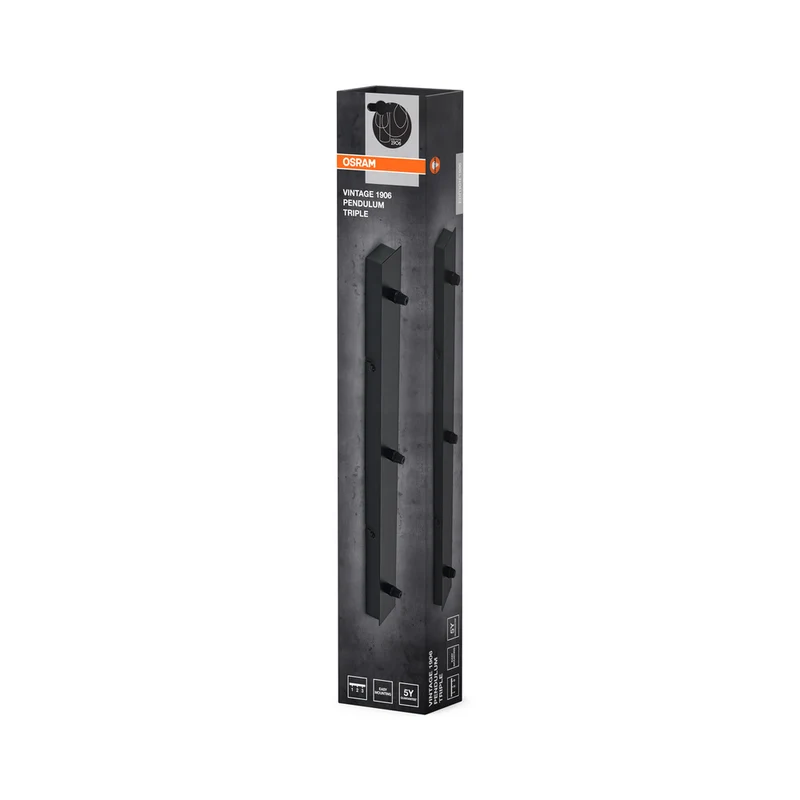 OSRAM Vintage 1906® Pendelleuchte 3X Baldachin LINEAR, sw