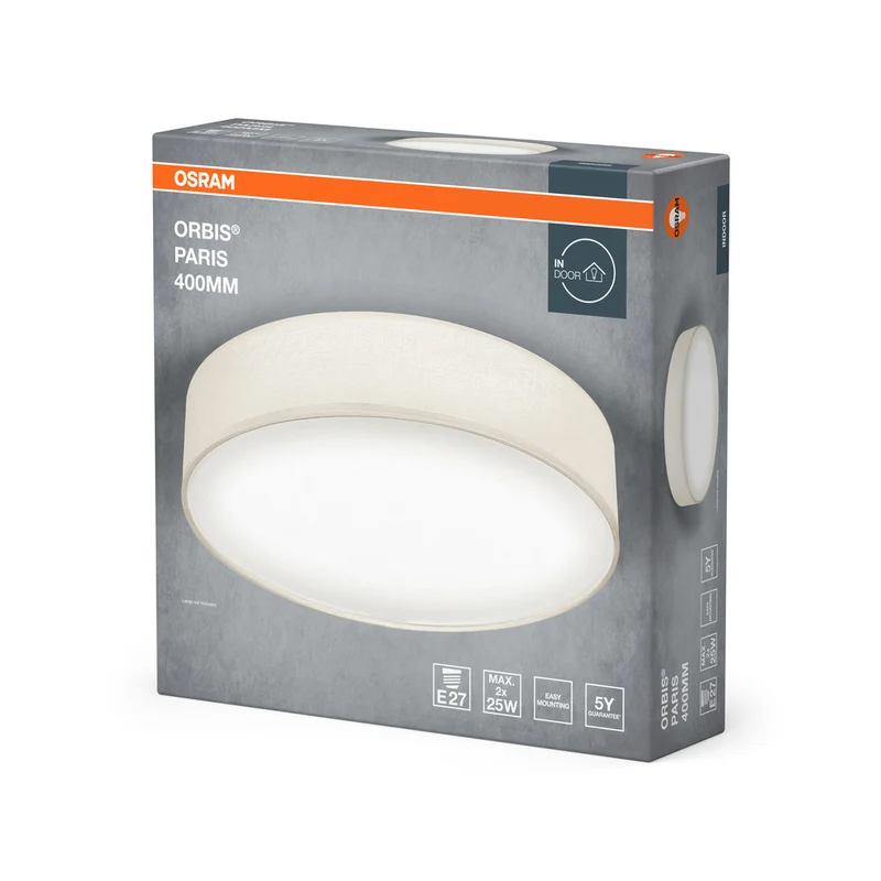 OSRAM ORBIS PARIS Deckenleuchte 400mm, beige, 2xE27