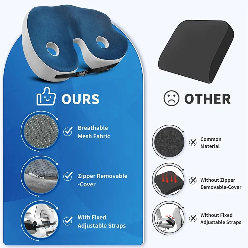 Euroselle Tailbone Support Cushion For Comfortable Sitting