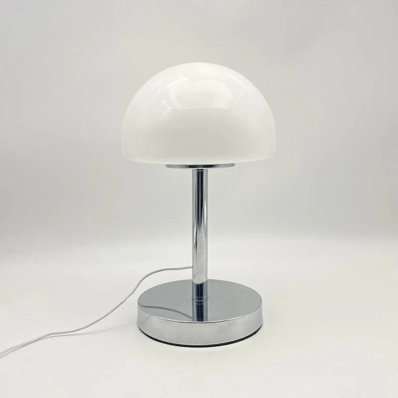 Euroselle Mushroom Glass Table Lamp With Metal Construction And Adjustable Shade LED