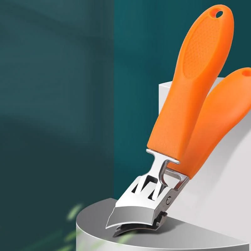 Precision stainless steel nail clipper with extra-wide opening and ergonomic non-slip handle for thick and ingrown nail care - Euroselle