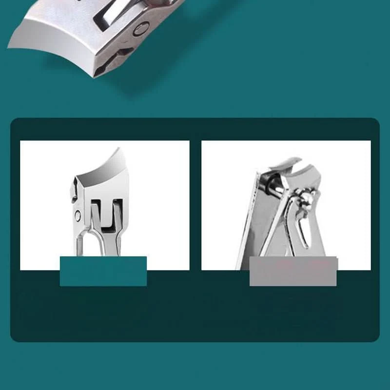 Precision stainless steel nail clipper with extra-wide opening and ergonomic non-slip handle for thick and ingrown nail care - Euroselle