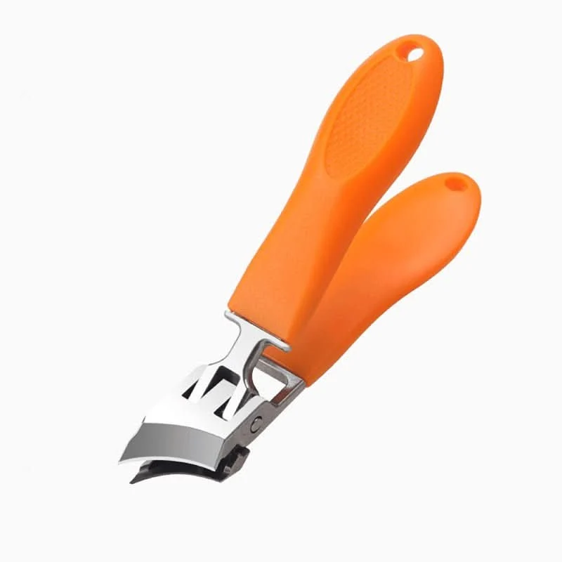 Precision stainless steel nail clipper with extra-wide opening and ergonomic non-slip handle for thick and ingrown nail care - Euroselle